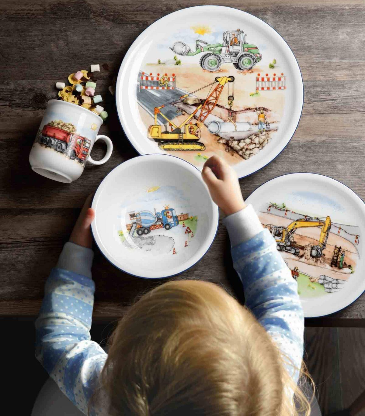 KINDERGESCHIRR SET Compact Auf der Baustelle bunt 5-tlg. - Multicolor, Keramik (2/2/2cm) - Seltmann Weiden