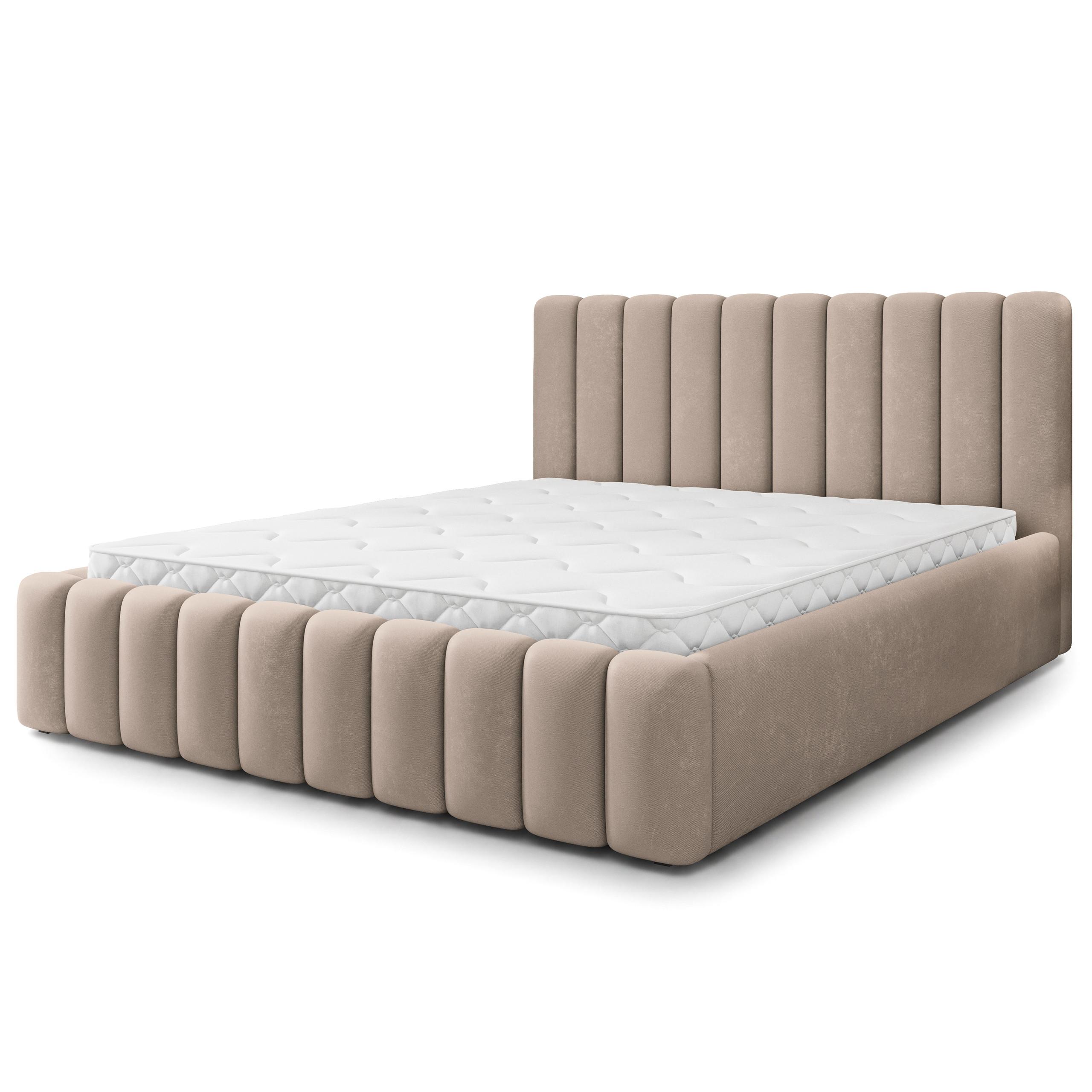 POLSTERBETT DINESE 200x200 cm mit Bettkästen - Beige - Beige, Holz (200/200cm) - MASSENO