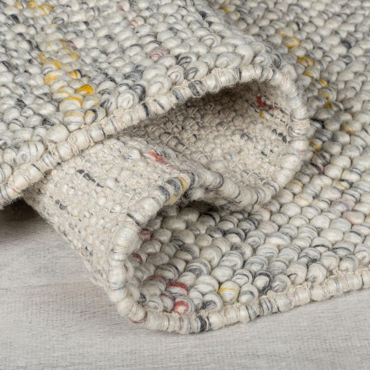 TEPPICH aus Wolle handgewebt MEDWAY in Weiß, einfarbig, 80 x 150 cm - Weiß, Textil (150/80cm) - KADIMA DESIGN