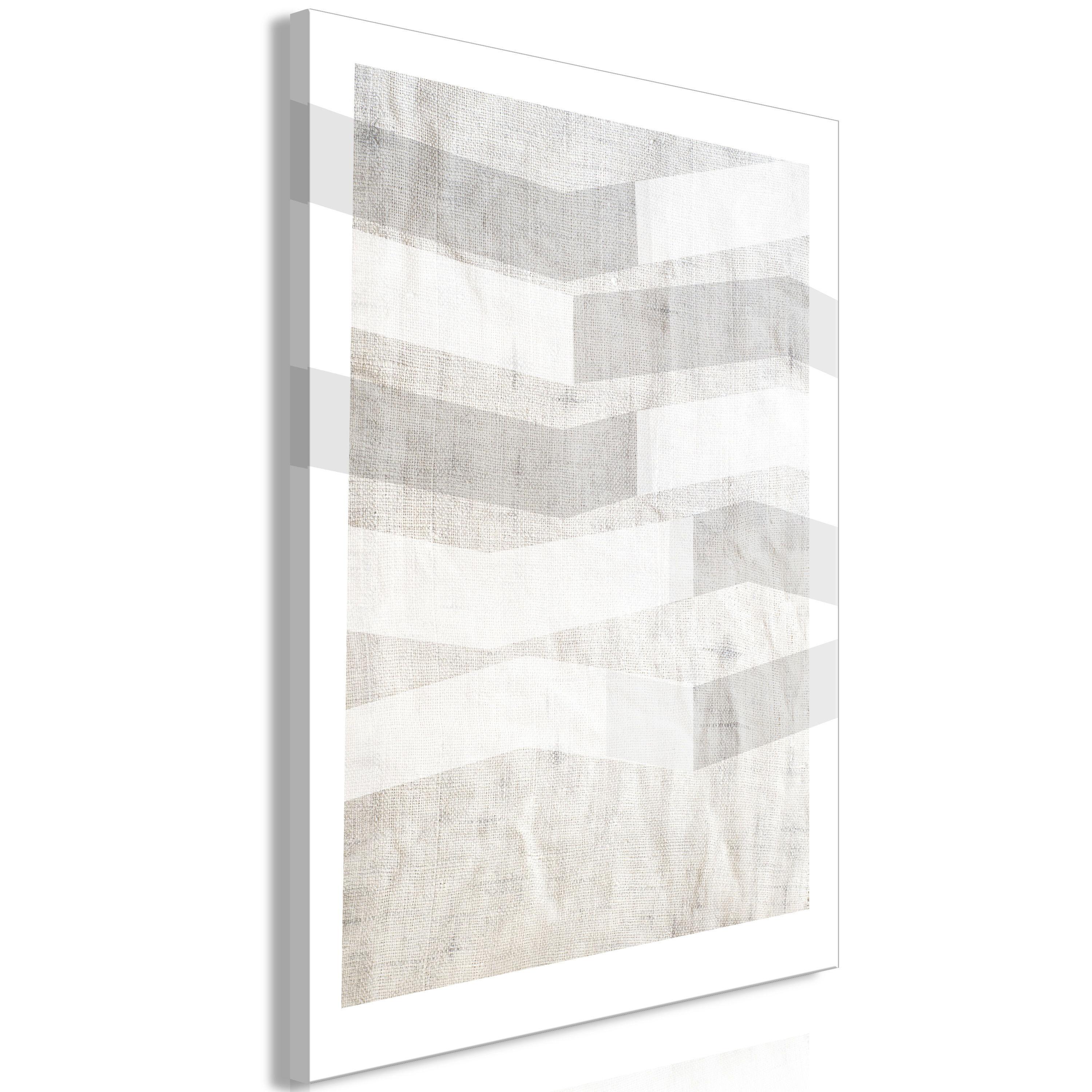 KUNSTDRUCK Grau 80/120 cm - Weiß/Grau, Textil (80/120cm) - KUNSTLOFT