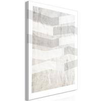 KUNSTDRUCK Grau 40/60 cm - Weiß/Grau, Textil (40/60cm) - KUNSTLOFT