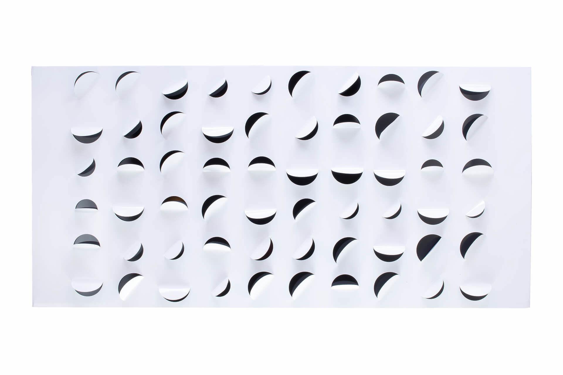 WANDDEKO Schwarz-Weiß 118/57 cm - Schwarz/Weiß, Metall (7.21/57/5cm) - KUNSTLOFT