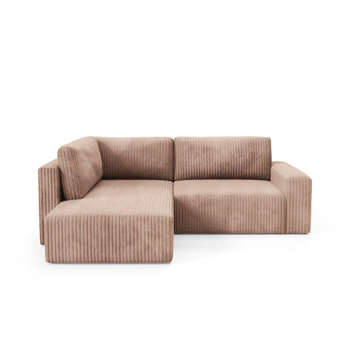 ECKSOFA Angela 4 Sitzplätze Hellbraun - Braun, Holz (245/182cm) - Petits-meubles