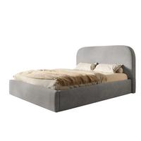 BETT 140x200 - Polsterbett mit Bettkasten und Metallrahmen - Modern Betten - Weicher Jasminstoff - Kollektion Verona - Grau - Grau, Holz/Textil (140/200cm) - Alpi-Möbel