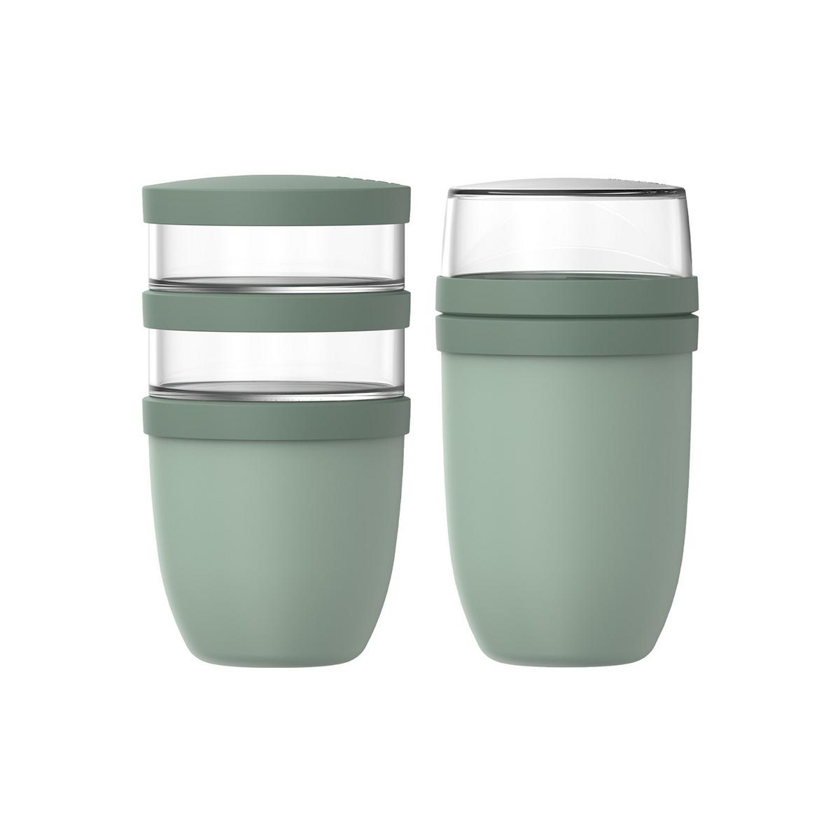 LUNCHPOT-SET XL Ellipse Nordic Sage 900 ml + 1050 ml 2-tlg. - Mintgrün, Kunststoff (10.7/20/10.7cm) - Mepal