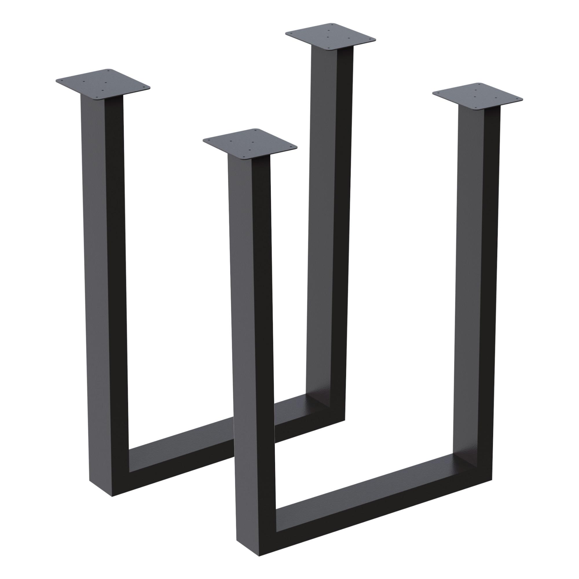 TISCHGESTELL-SET 2 TLG. Holsted - Schwarz, Metall (28/40/7cm) - [en.casa]