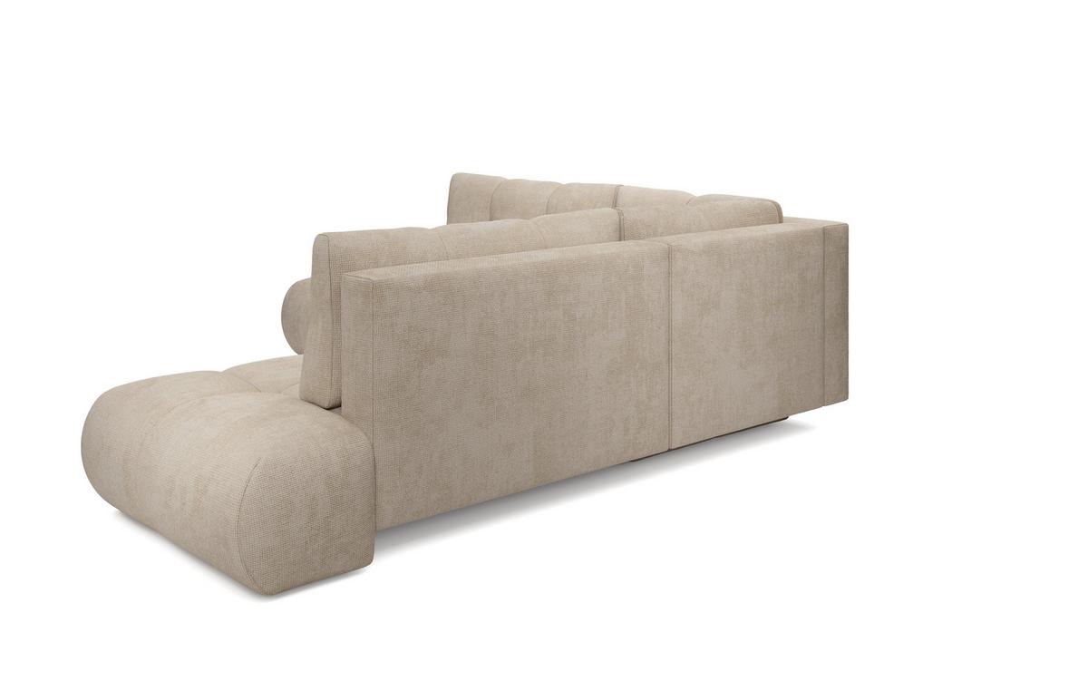 ECKSOFA DUCA II R-S Beige Chenille mit Schlaffunktion - Sandfarben, Holz (266.5/266.5cm) - MASSENO