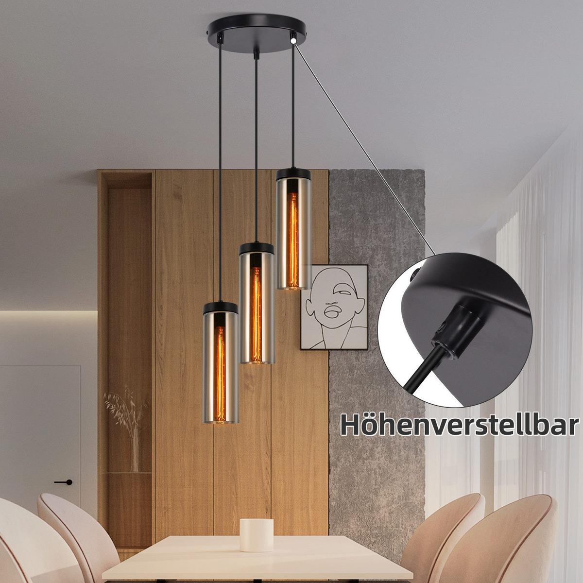 PENDELLEUCHTE Marsden 22/22/158 cm - Schwarz, Metall (22/22/158cm) - Nettlife