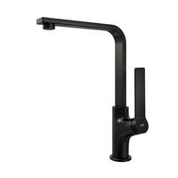 KÜCHENARMATUR mit 360° Drehbar Edelstahl Einhebelmischer Schwarz Matt - Schwarz, Metall (22.5/10.1/30.3cm) - EMKE