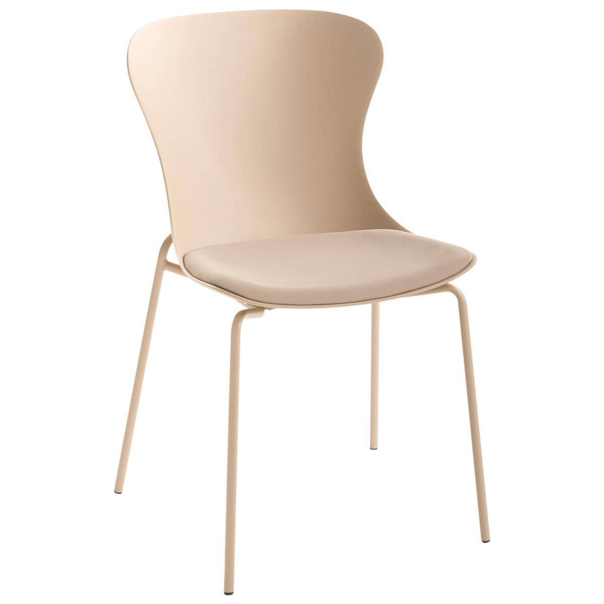 ESSZIMMERSTUHL 2er-Set Beige Pitsburg - Beige, Kunststoff (49/84/52cm) - Beliani