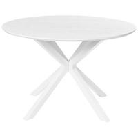ESSTISCH Weiß 120/120 cm Fitzroy - Weiß, Holzwerkstoff (120/120/75cm) - Beliani