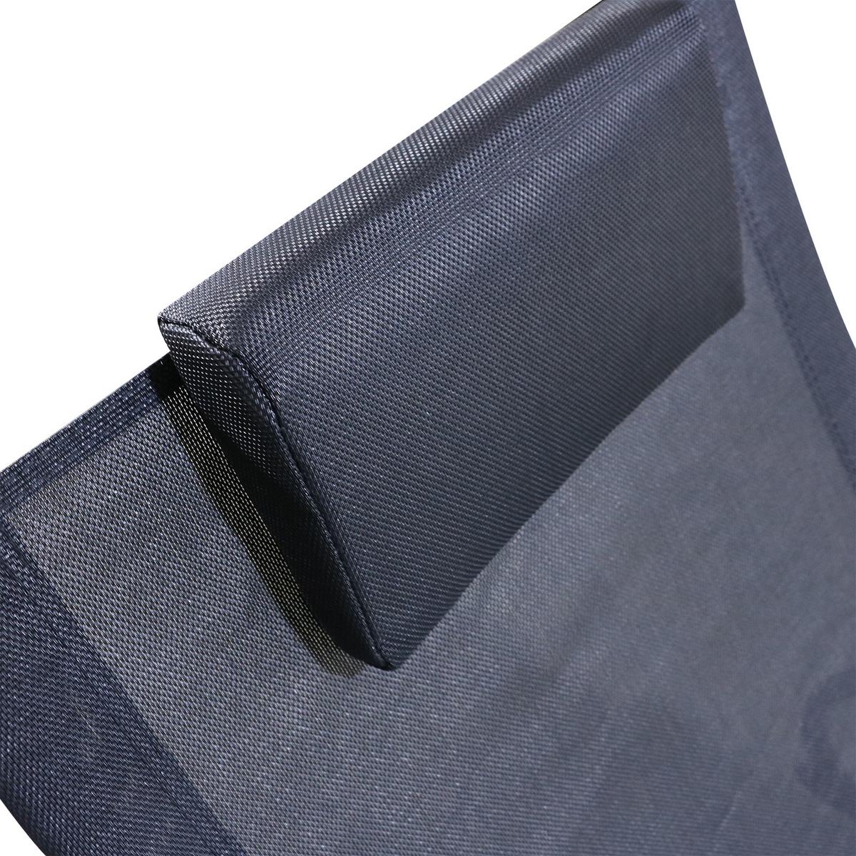 SCHAUKELLIEGE mit Kopfkissen, Texteline + Metall, 105 x 62 x 88 cm, Schwarz - Schwarz, Metall (62/88/105cm) - Outsunny