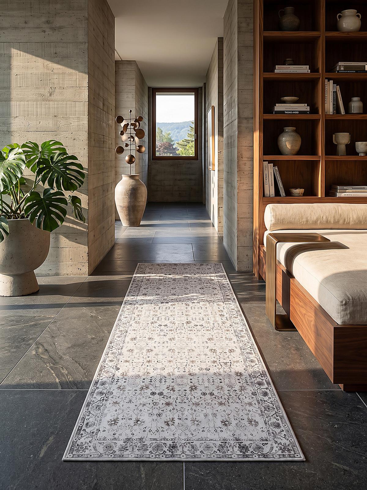 LÄUFER waschbar, mit floralen Ornamenten, VERNANTE in Creme, 80 x 150 cm - Beige, Textil (80/150cm) - KADIMA DESIGN