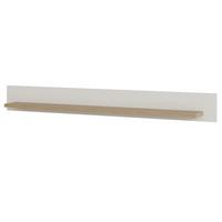 WANDBOARD weiß, Eiche, Wandregal skandinavisch 150 cm, Finnes - Eichefarben/Weiß, Holzwerkstoff/Metall (150/17/17cm) - Furn.Design