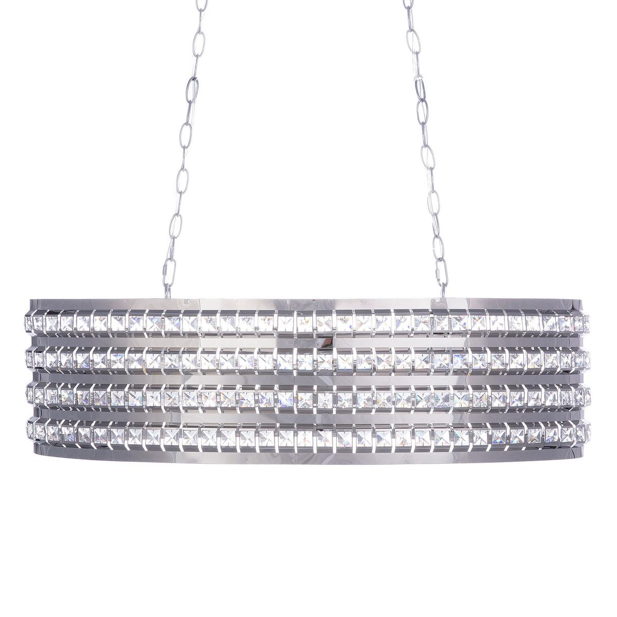 HÄNGELEUCHTE Cavone 31/76/108 cm - Silberfarben, Metall (31/76/108cm) - Beliani