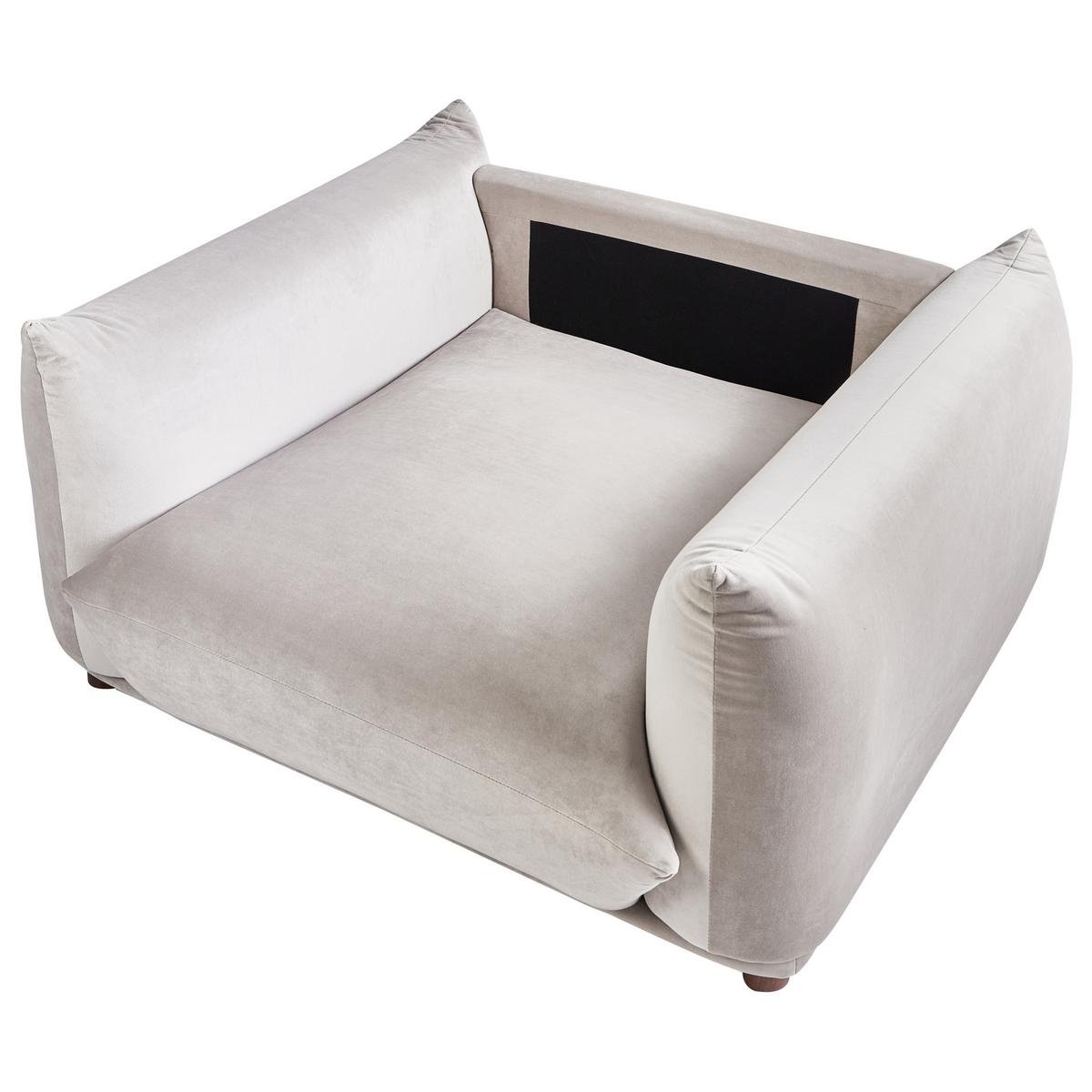 SESSEL Taupe Luvos - Taupe/Braun, Textil (120/74/108cm) - Beliani