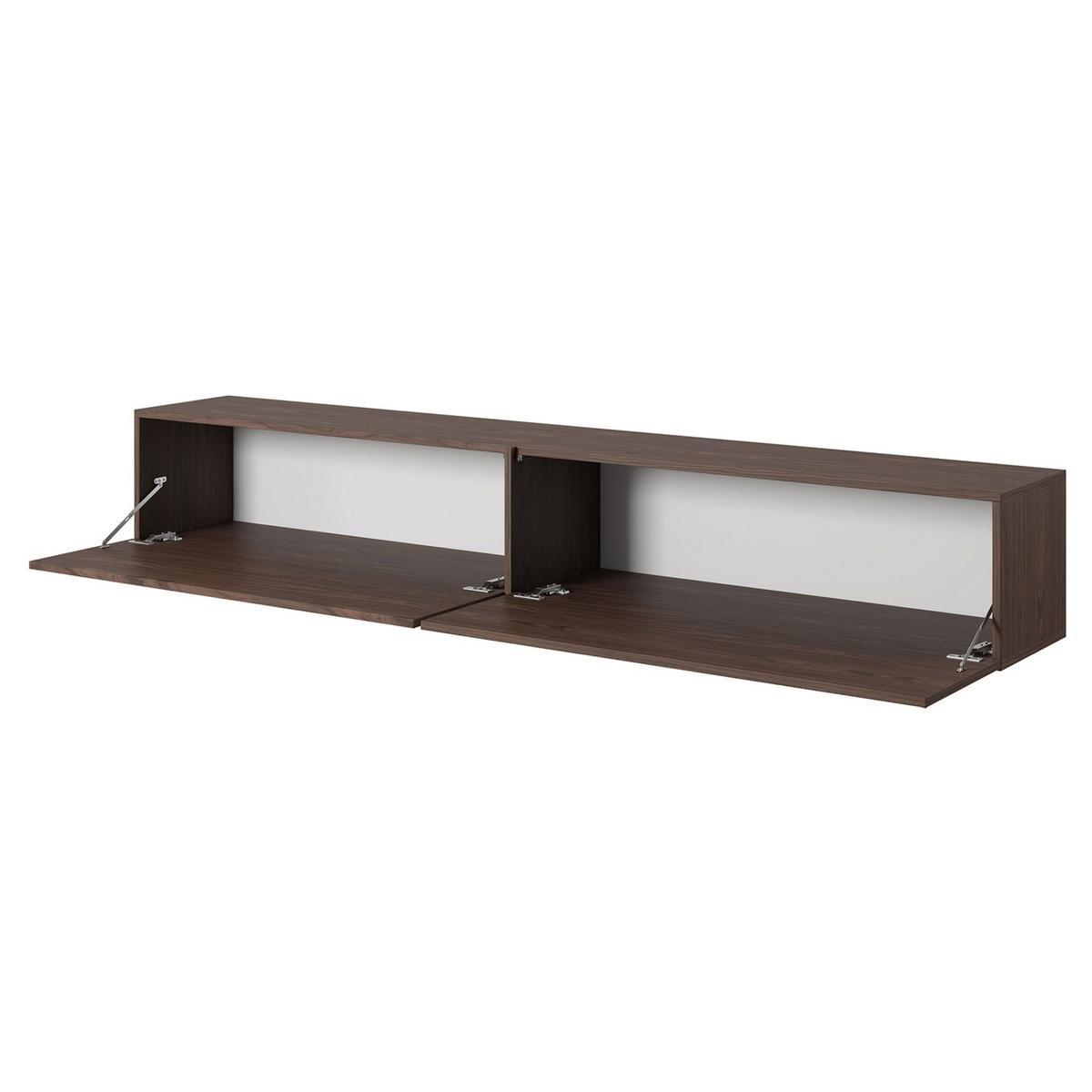 TV-LOWBOARD Bisira Nussbaum 200 cm - Dunkelbraun, Holzwerkstoff (200/30/31.6cm) - Selsey