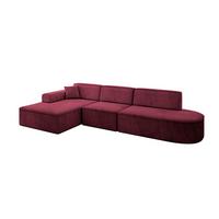 ECKSOFA Ottomane Links IREA-L2-v3 - 327x165x77 cm Bordeauxrot - Bordeaux, Holzwerkstoff/Textil (327/165cm) - ALTDECOR