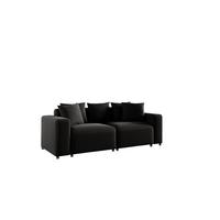 SOFA Megan 2-sitzer In Salvador - Schwarz, Holzwerkstoff/Textil (236/75/98cm) - Fun Möbel