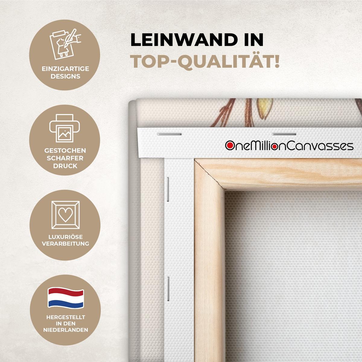 LEINWANDBILD Osterkuchen - Schleife - Eier Groß 140x90 cm - Creme, Textil (140/90cm) - MuchoWow