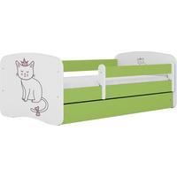 KINDERBETT Emily mit Schublade und Matratze, Grün 80x180 cm - Altrosa, Holzwerkstoff (180/80cm) - WFL GROUP