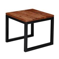 BEISTELLTISCH – Massivholz Braun Metall 45x40x45 cm Industrial - Schwarz/Braun, Holz/Metall (45/45/40cm) - KADIMA DESIGN