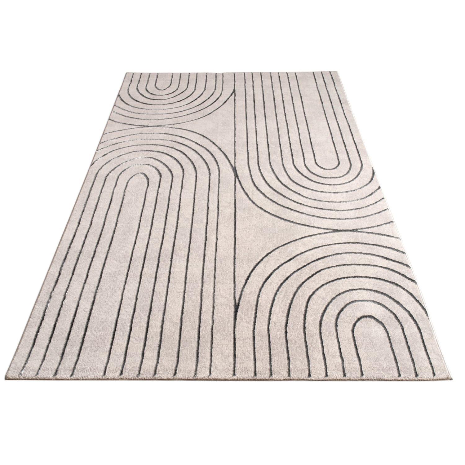 KURZFLORTEPPICH, abstrakt, Florhöhe 11 mm, Grau, 200 x 290 cm - Grau, Textil (200/290cm) - KADIMA DESIGN