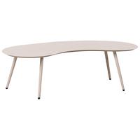 COUCHTISCH outdoor 65/130 cm Metall Beige Parori - Beige, Metall (65/130/81cm) - Beliani