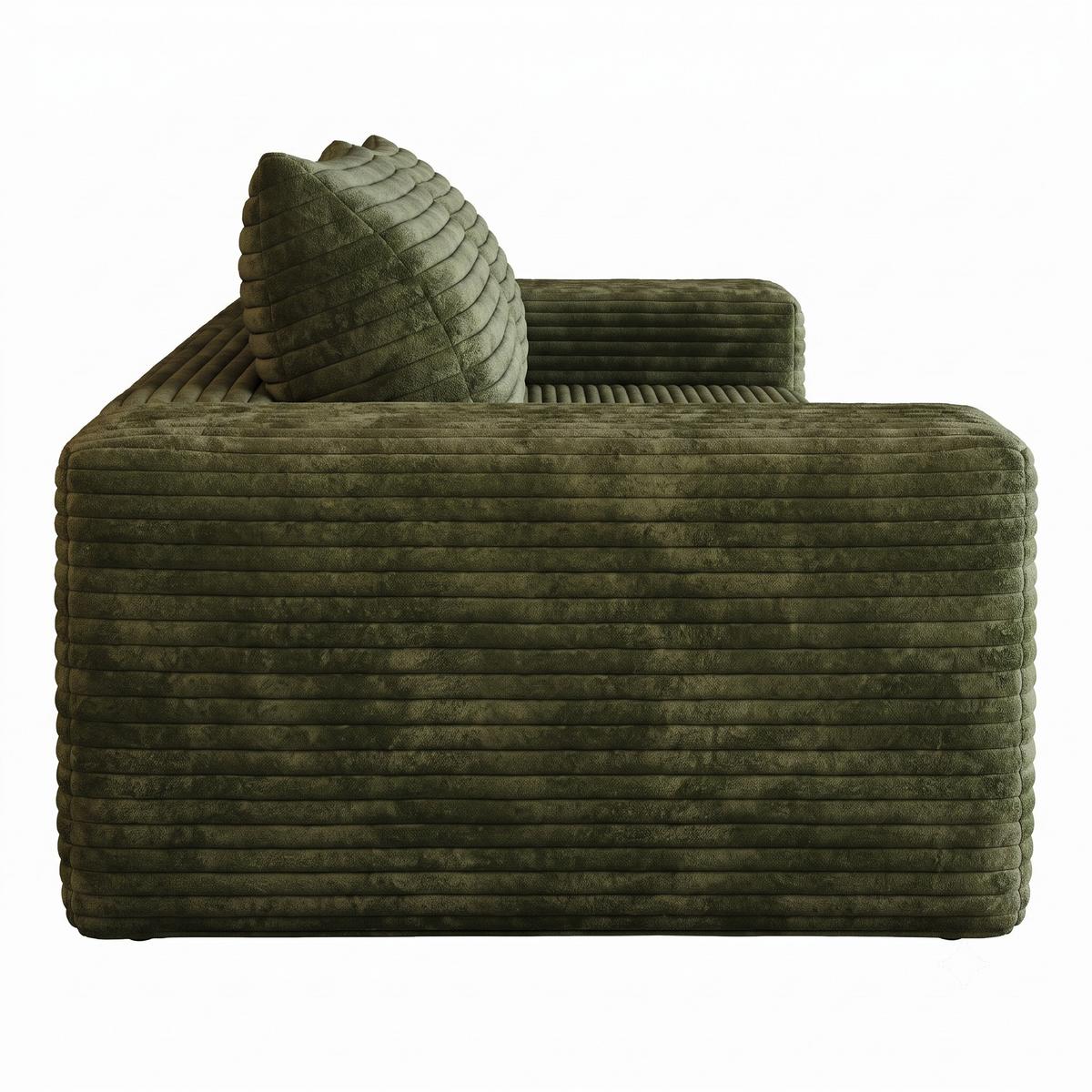 2-SITZER SOFA 180cm Cord-Sofa ohne Montage - Grün, Textil (180/83/90cm) - Urban Meuble