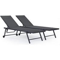 SONNENLIEGE jolia Grau - Grau, Metall (61/103/160cm) - Habitat Garten
