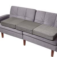 SOFA-AUFLAGE grau 100/50/10 cm – Velours-Sitzkissen orthopädisch - Grau, Textil (100/50/10cm) - Homescapes