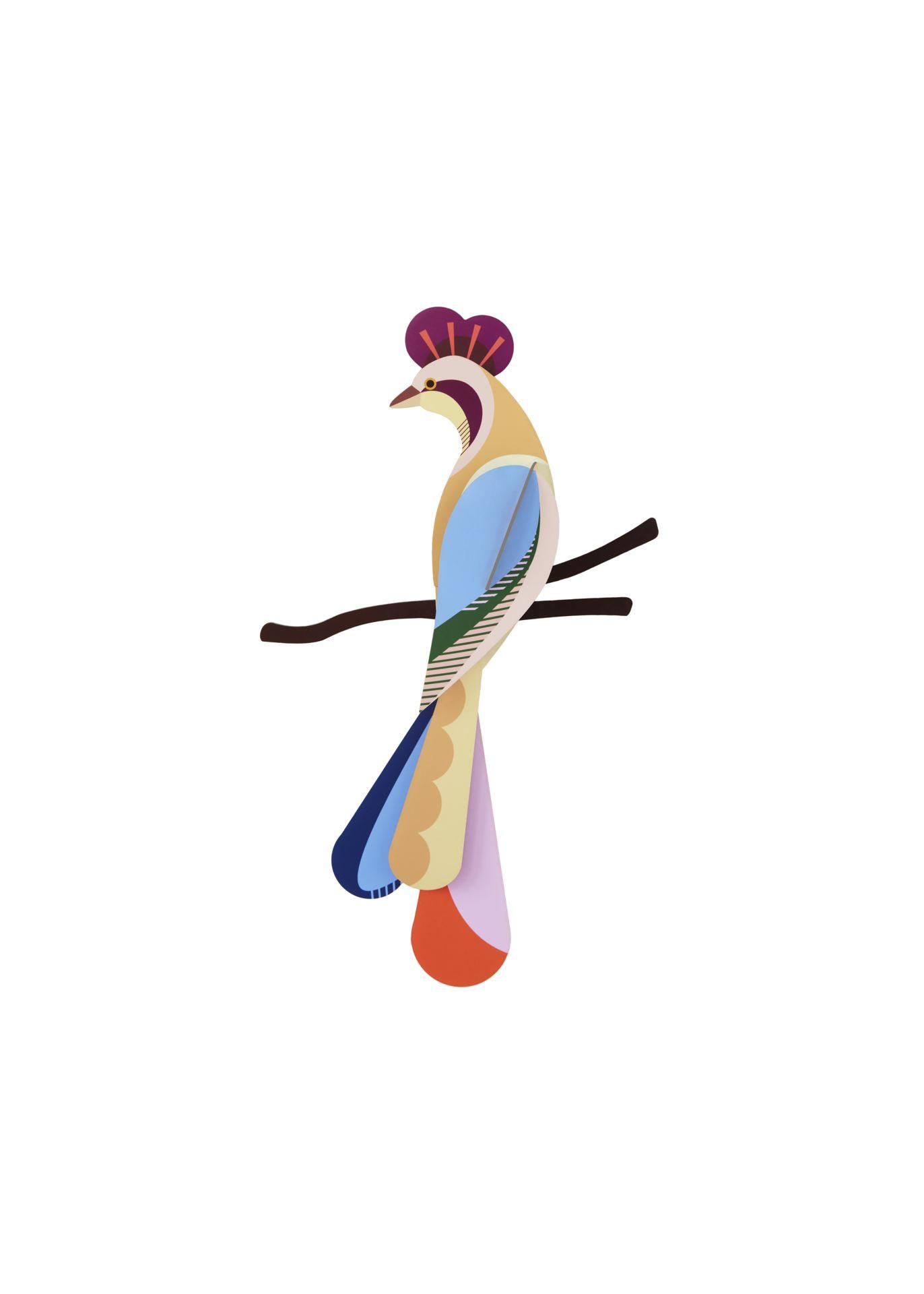 WANDSKULPTUR Bunt 4/19 cm - Multicolor, Wellpappe (4/19/31cm) - Studio Roof