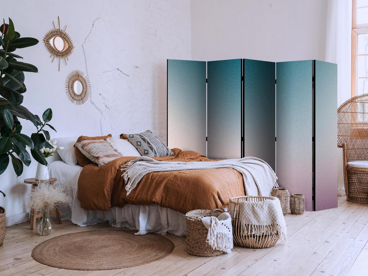 PARAVENT Akustik 5-tlg 225x172 cm Energetischer Farbverlauf - Multicolor, Holz/Textil (225/172/3cm) - Muralo