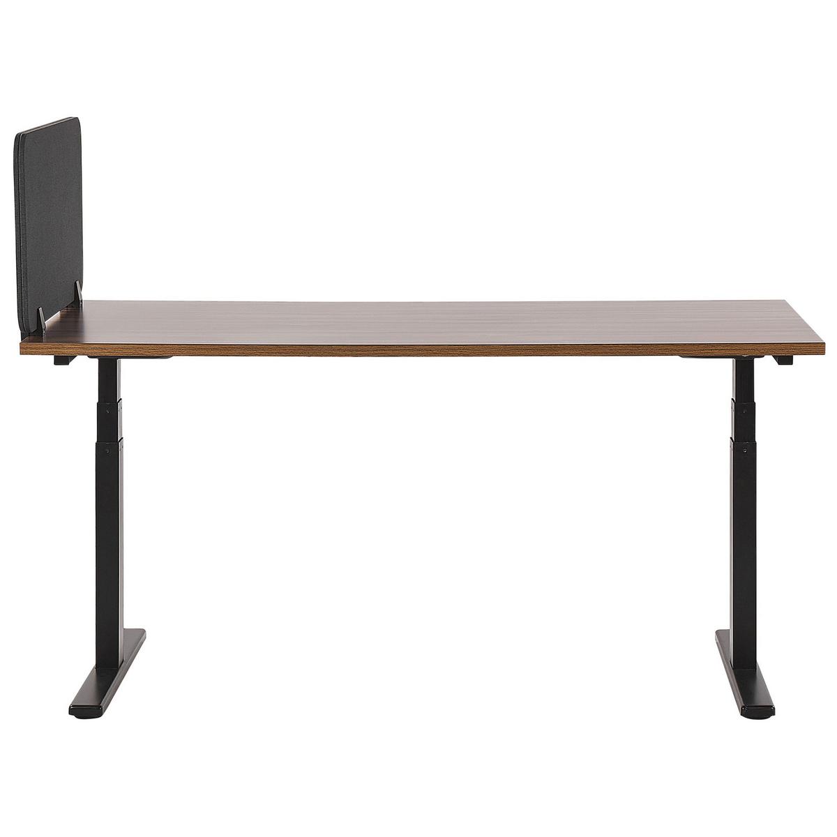 SCHREIBTISCHTRENNWAND 80 x 40 cm Dunkelgrau Wally - Dunkelgrau, Textil (80/40/2cm) - Beliani