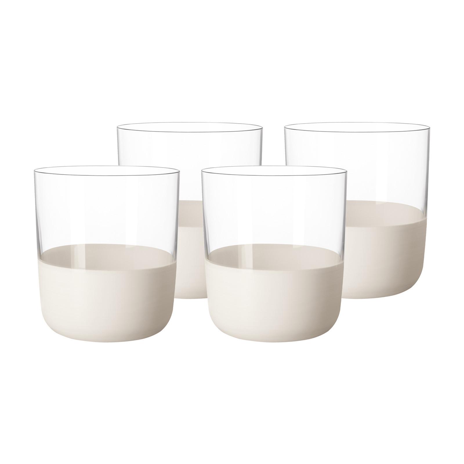 WHISKYBECHER Manufacture Rock weiß-transparent 250 ml 4er Set - Transparent/Weiß, Glas (0.25L) - Villeroy & Boch