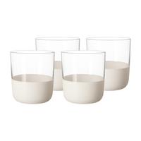 WHISKYBECHER Manufacture Rock weiß-transparent 250 ml 4er Set - Transparent/Weiß, Glas (0.25L) - Villeroy & Boch