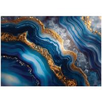 FOTOTAPETE Marmor Abstrakt Blau 150x105 cm - Multicolor, Papier (150/105cm) - Wallarena