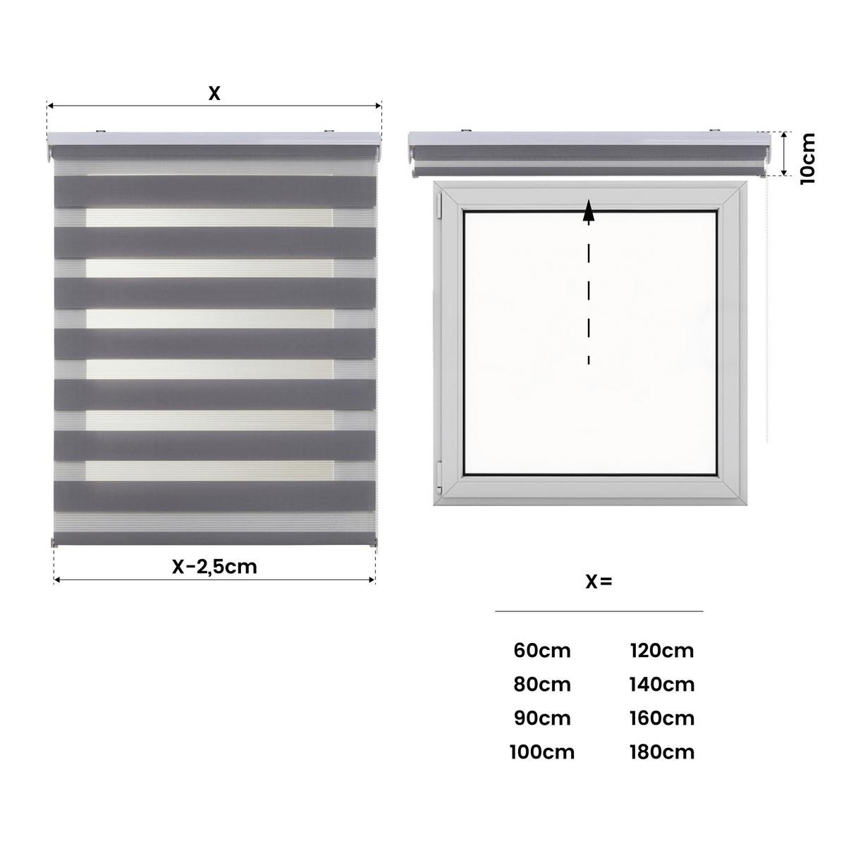 DOPPELROLLO Grau 160X250 - Grau, Kunststoff (160/250cm) - STORESDECO