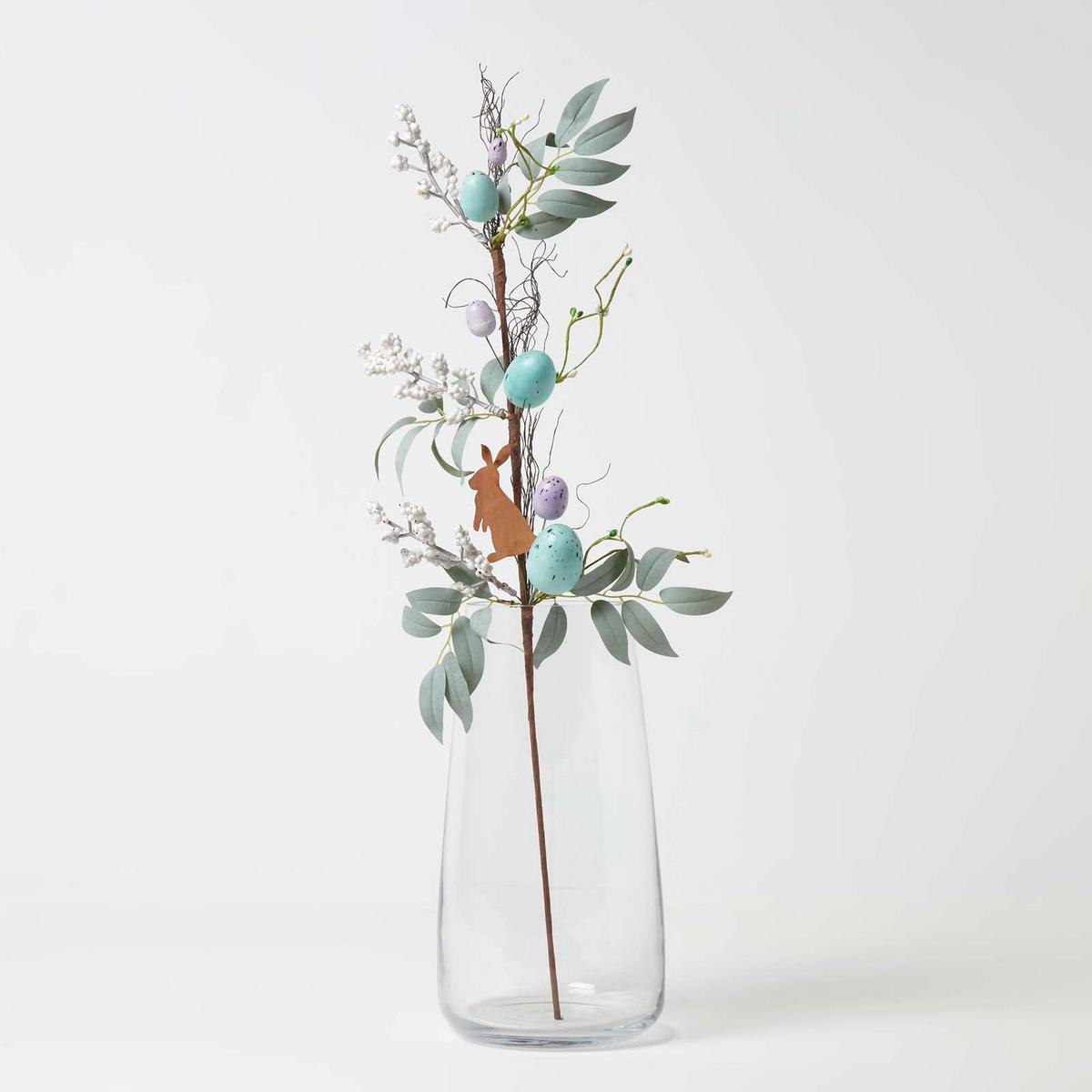 OSTERDEKO Zweig mit Eiern & Hase, 66 cm - Multicolor, Kunststoff (18/66/66cm) - Homescapes