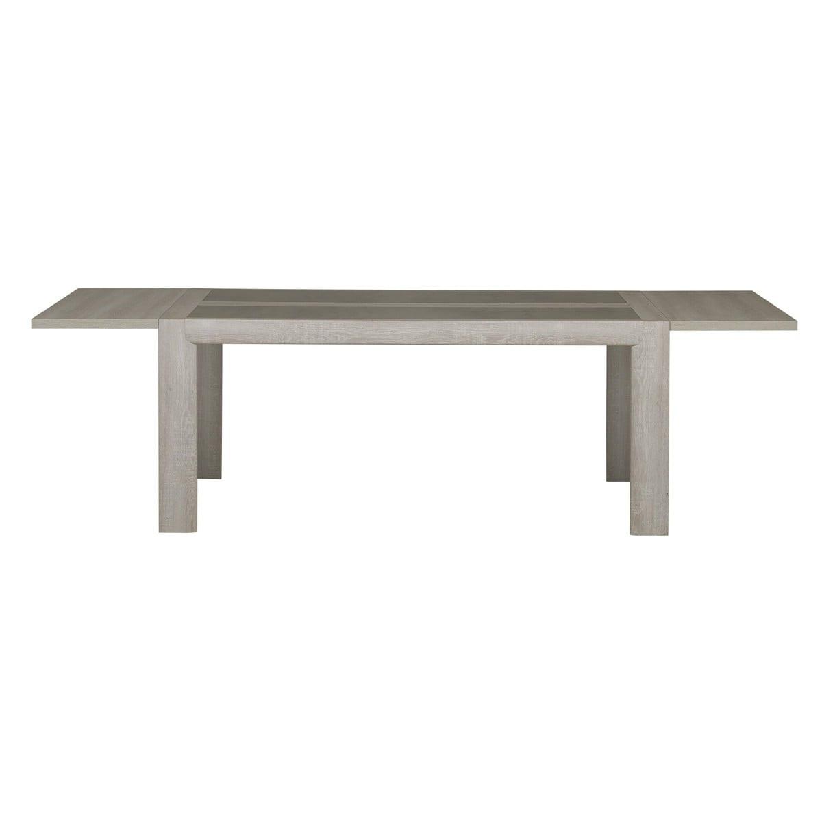 RECHTECKIGER Esstisch für 10 Personen mit Verlängerung - Französische Herstellung - 90/180/77 cm - Eichefarben, Holzwerkstoff (90/180/77cm) - Calicosy