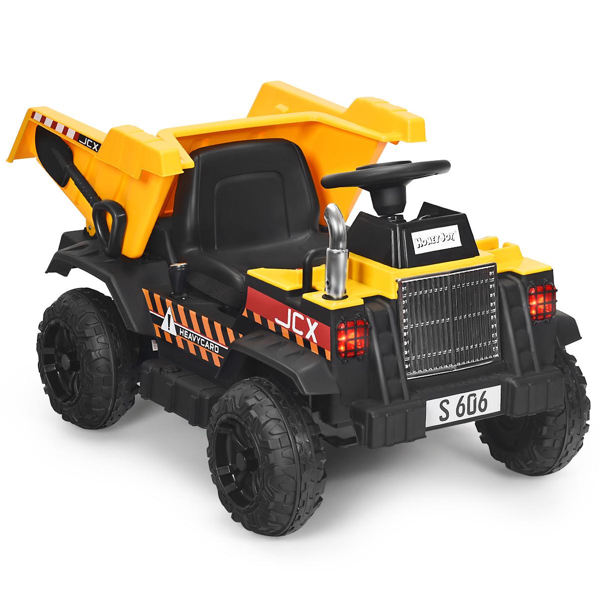 TRAKTOR 12V Kinder Gelb - Gelb, Kunststoff (107/58/63.5cm) - COSTWAY