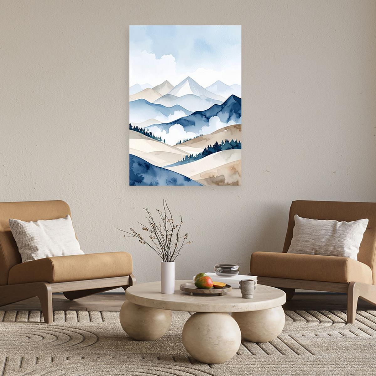LEINWANDBILD Landschaften 20x30cm - Blau, Textil (20/30cm) - Feeby
