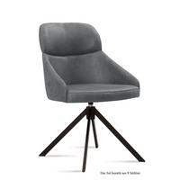 ESSZIMMERSTUHL drehbar (8er-Set) Derska 52x82x63 Schwarz/Grau - Schwarz/Grau, Kunststoff (63/82/52cm) - 58aufmkessel