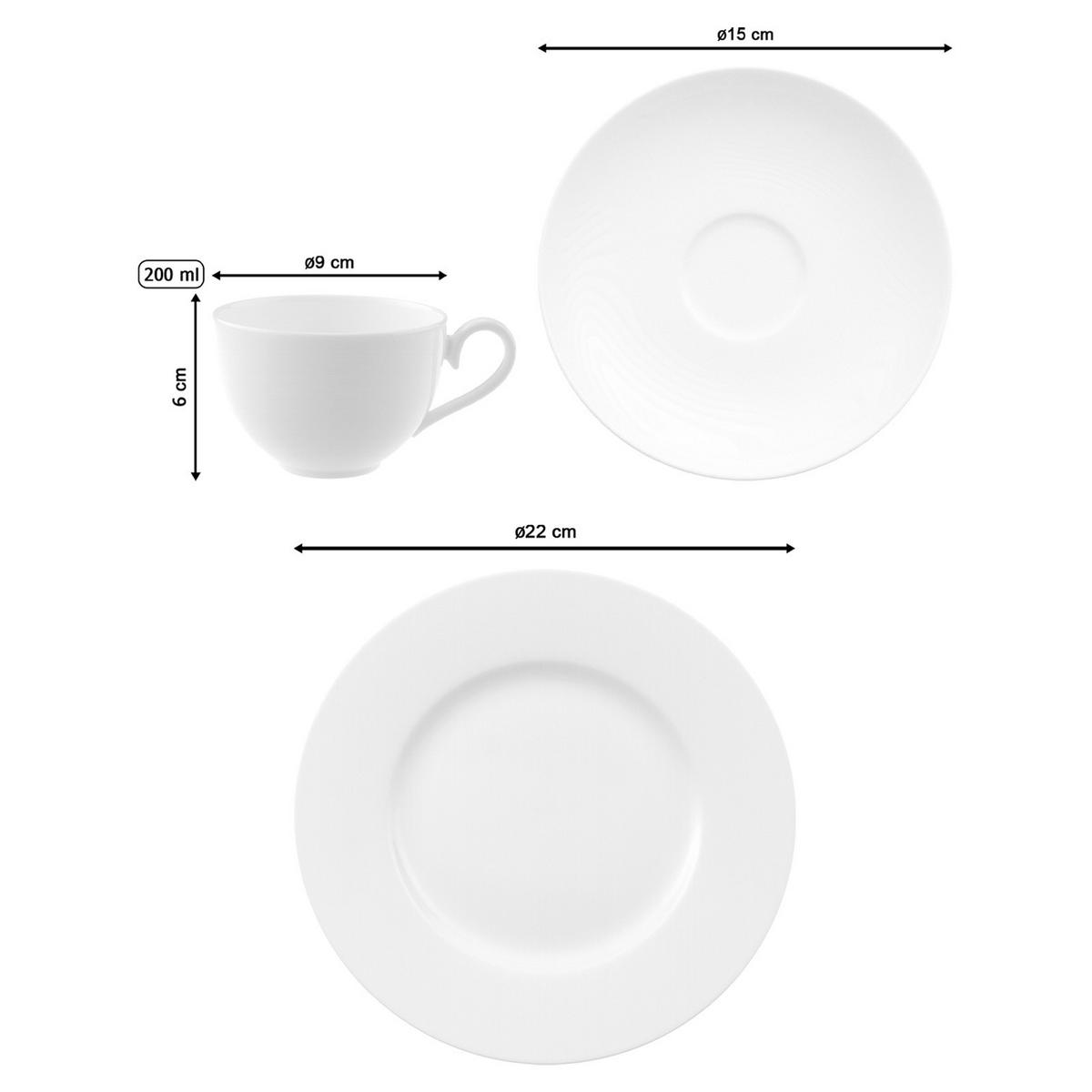 KAFFEESERVICE Royal weiß 18-tlg. - Weiß, Keramik (2/2/2cm) - Villeroy & Boch