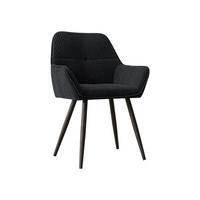 STUHL 2er-Set Archon (2 Stück) - Schwarz, Textil/Metall (64/86/61cm) - MIRJAN24