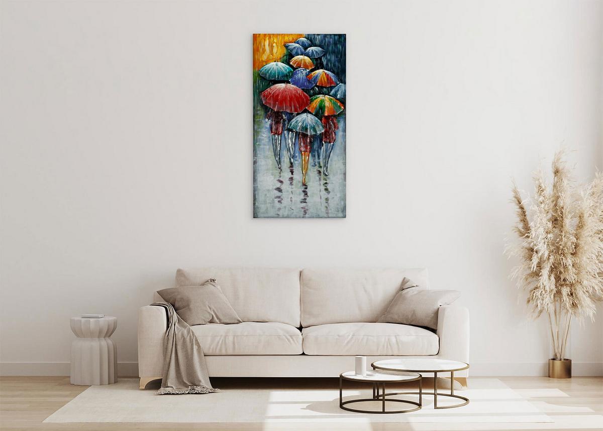 METALLBILD Bunt 50/100 cm - Multicolor, Metall (3.5/100cm) - KUNSTLOFT