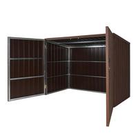 MÜLLTONNENVERKLEIDUNG Braun - Braun, Metall (213/172/112cm) - MCW