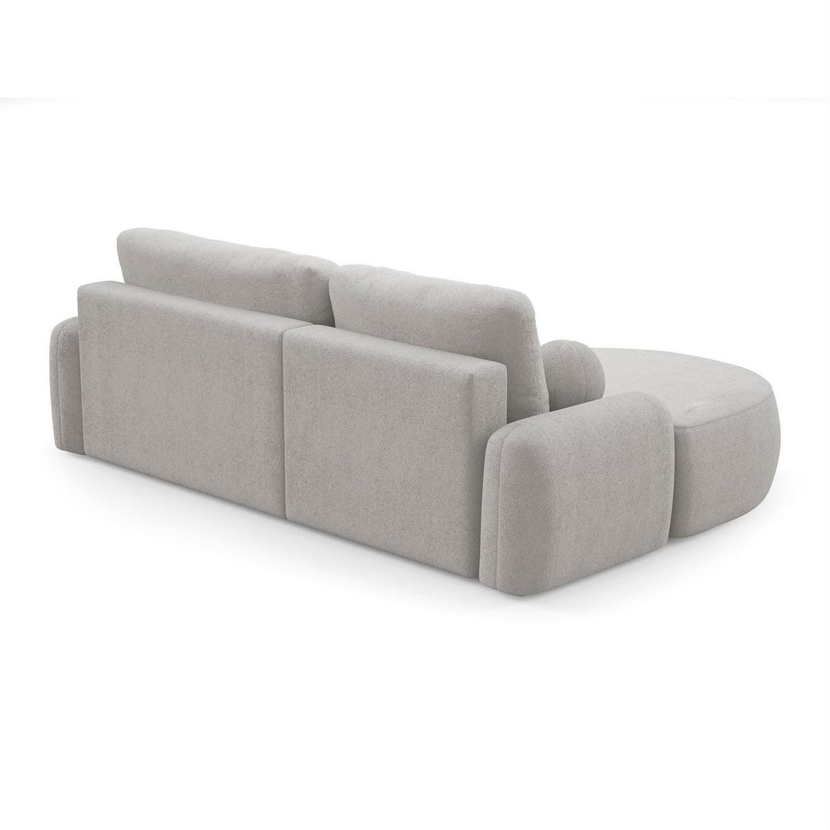 ECKSOFA CLEO mit Schlaffunktion Version Linke QUELLE 83 - Grau, Kunststoff (264/172cm) - Lookway