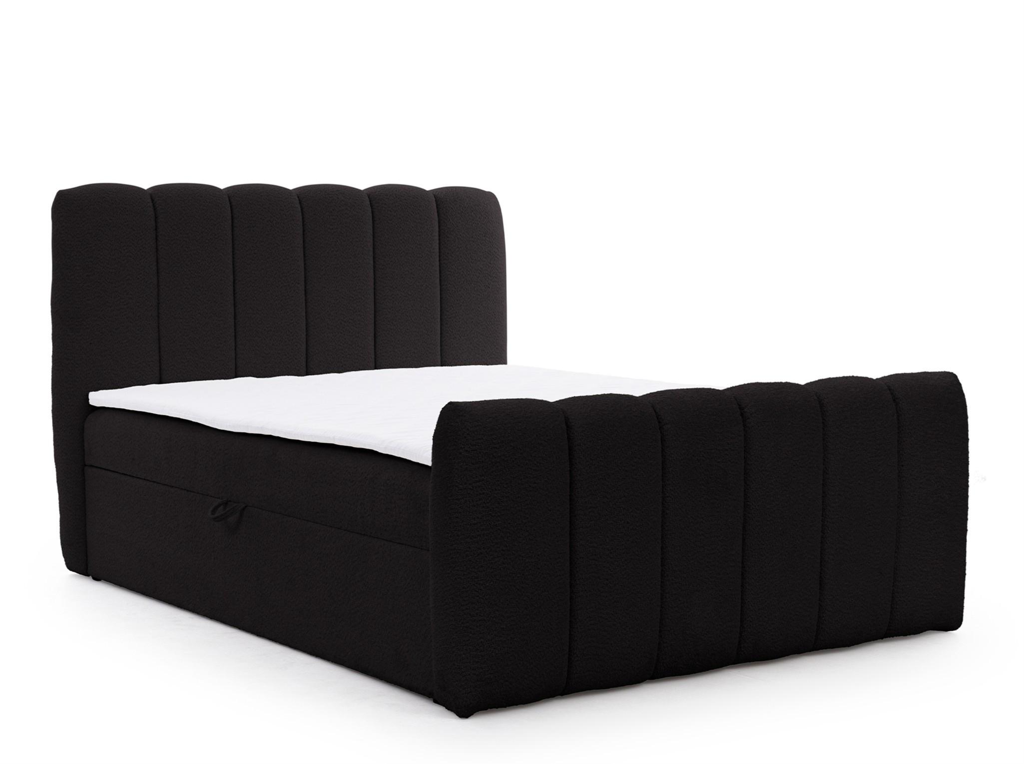 BOXBETT Denis Premium - Schwarz, Holzwerkstoff/Textil (160/200cm) - Fun Möbel