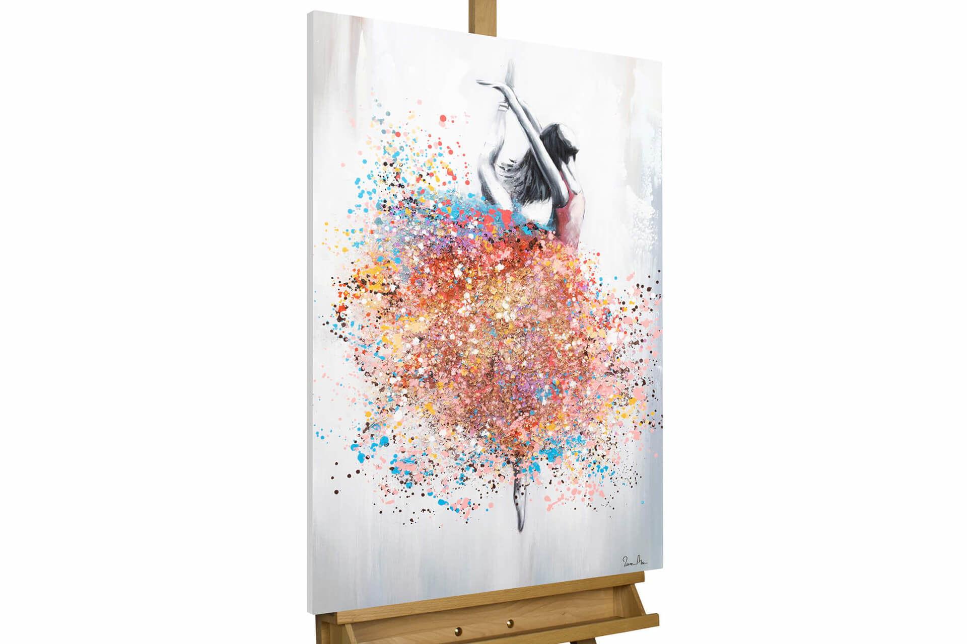 ACRYLBILD HANDGEMALT 60/90 cm - Multicolor/Grau, Holz/Textil (60/90cm) - KUNSTLOFT